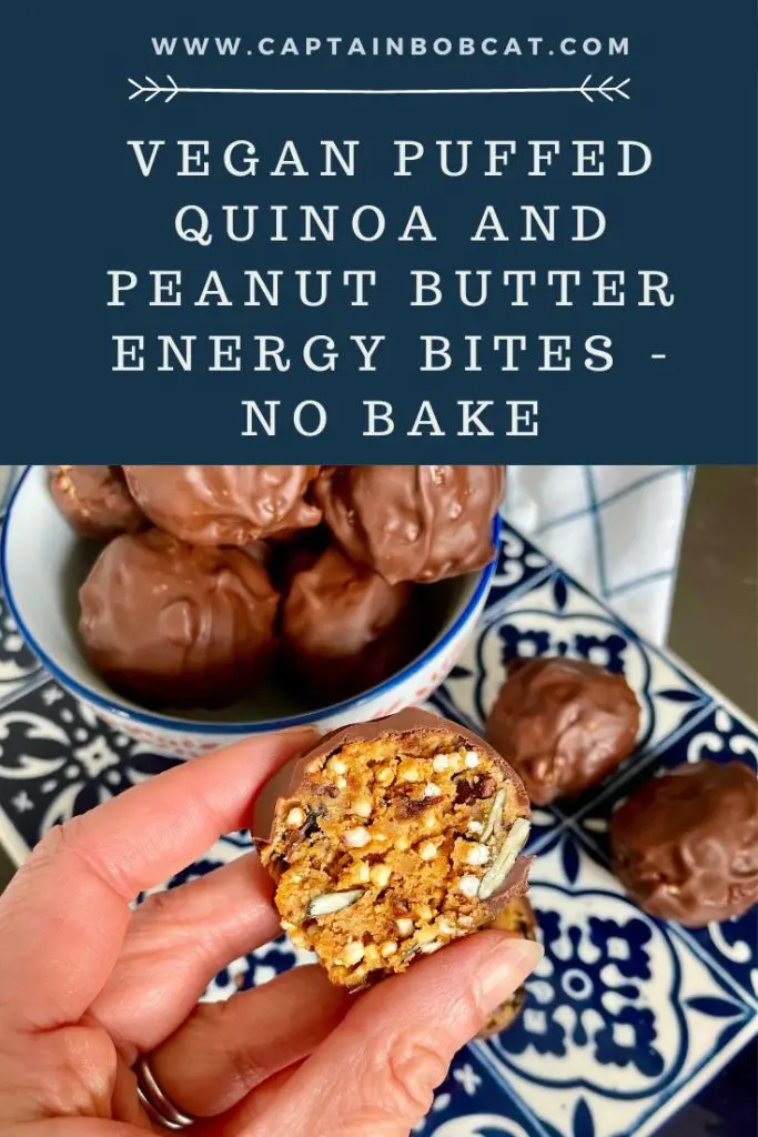 Vegan Puffed Quinoa and Peanut Butter Energy Bites - No Bake