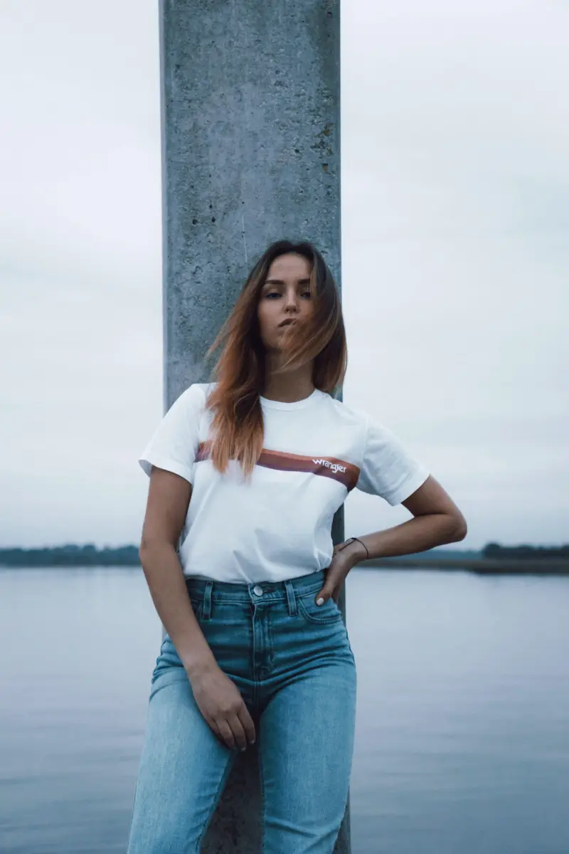 woman girl hair jeans