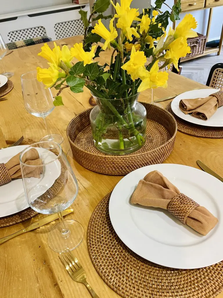 coastal villa table set kitchen interior