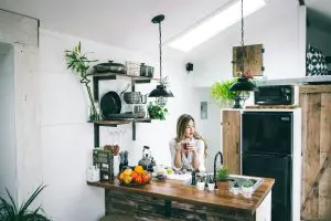 kitchen woman coffee