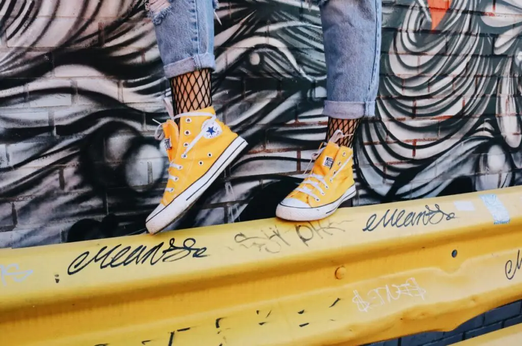 shoes converse style yellow