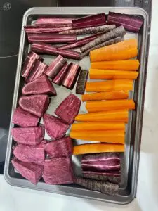 purple carrot and sweet potato soup