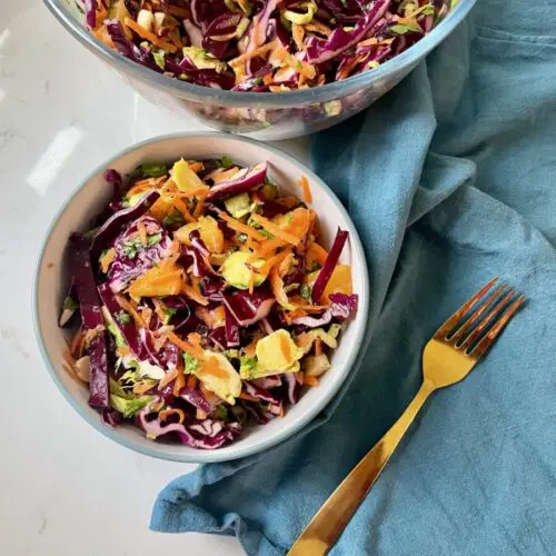 Vegan Rainbow Coleslaw with Orange