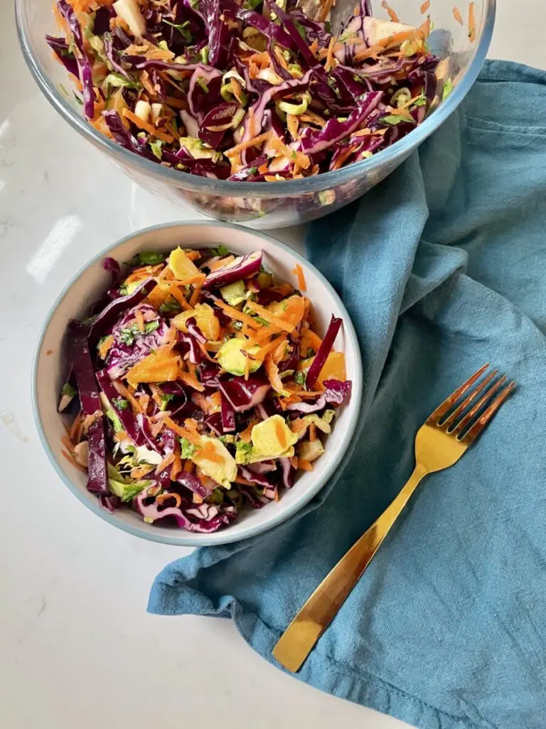 Vegan Rainbow Coleslaw with Orange