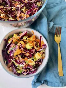Vegan Rainbow Coleslaw with Orange