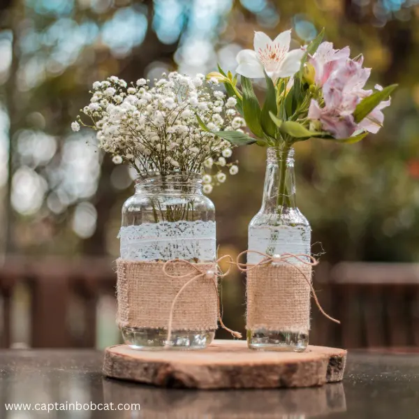 flowers upcycled vase flowers upcycled vase