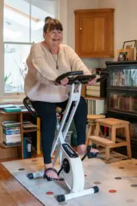 old woman exercise bike fitness old woman exercise bike fitness