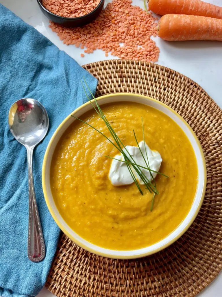 carrot and red lentil soup