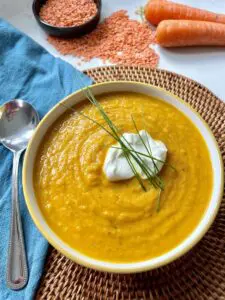 carrot and red lentil soup