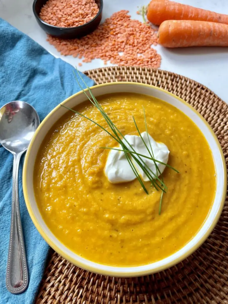 carrot and red lentil soup