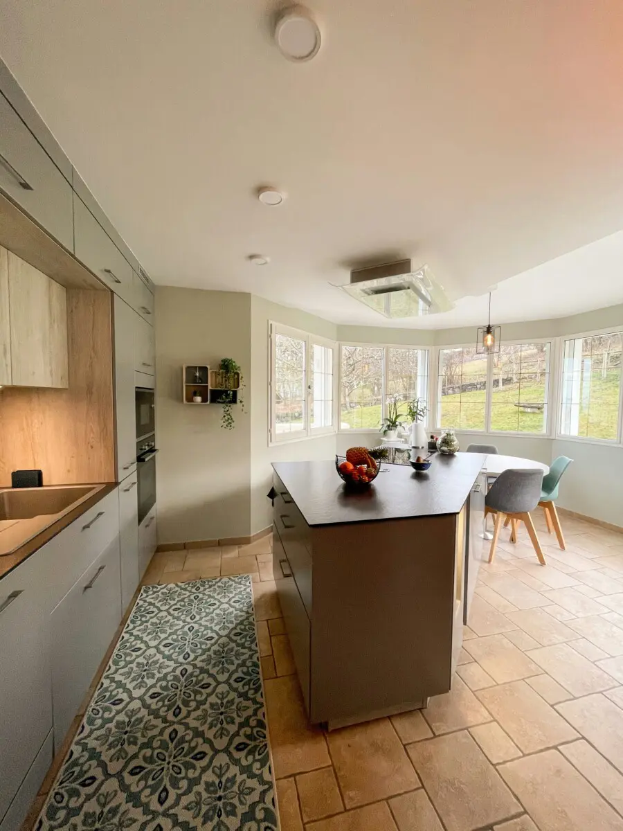 kitchen with terracotta floor