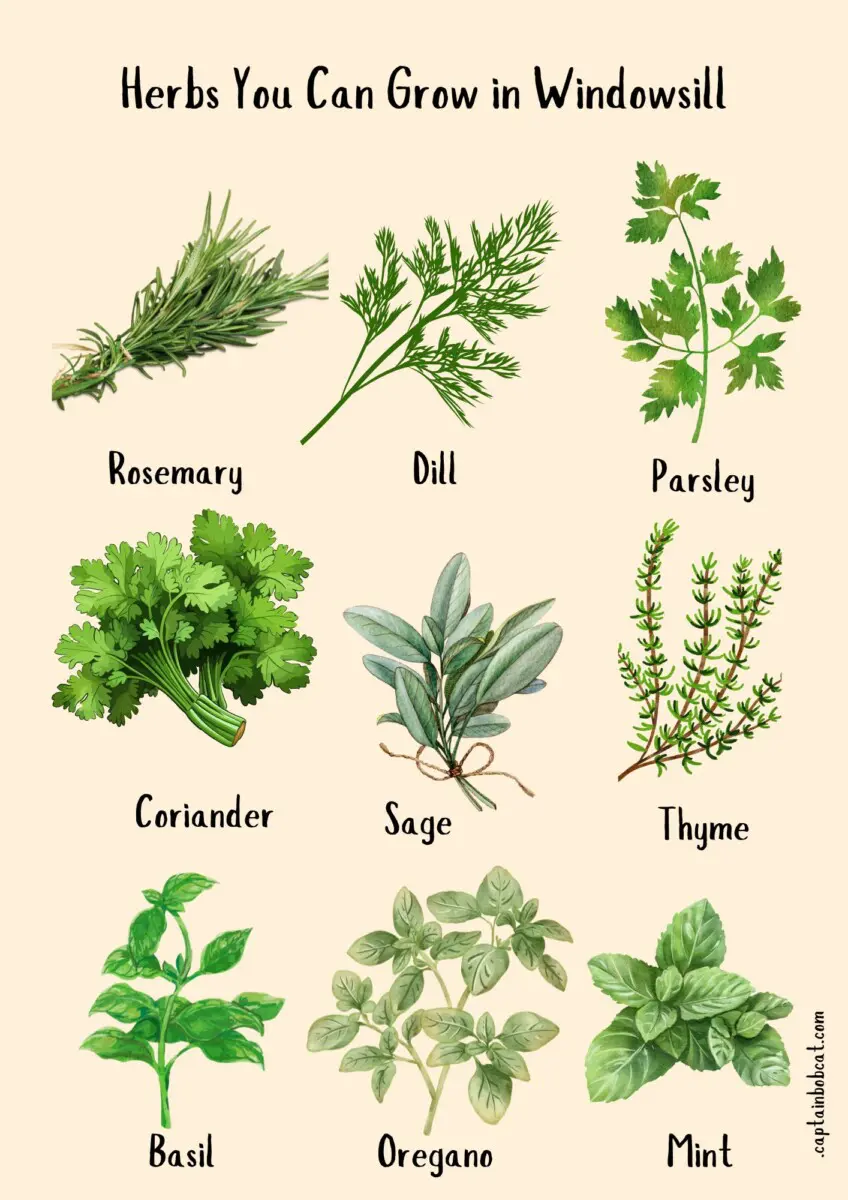 herbs to grow in windowsill