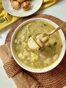 beans and leeks soup