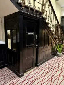 Montcalm Brewery Townhouse hotel under stairs