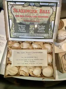 Wimbledon museum old Slazenger balls Wimbledon museum old Slazenger balls
