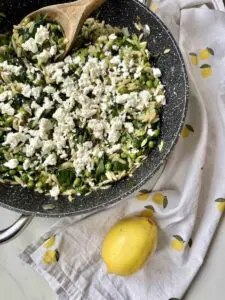 Orzo with peas and feta cheese recipe Orzo with peas and feta cheese recipe