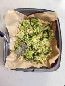2 ingredient Super Cheesy and Crispy Broccoli step three 2 ingredient Super Cheesy and Crispy Broccoli step three