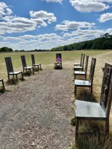 Magna Carta chairs Runnymede