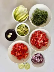Rainbow pico de gallo ingredients Rainbow pico de gallo ingredients