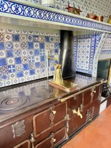 Blue kitchen stove Monet's House