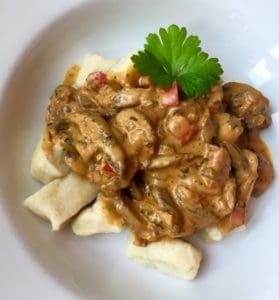 Spicy Mushroom Stew With Home Made Gnocchi