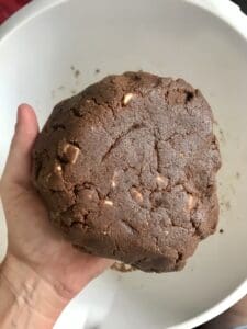 chocolate cookies with muscovade white chocolate chips