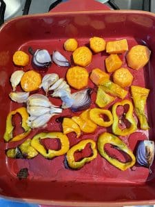 Super Simple Roasted Vegetable Soup with Leftovers