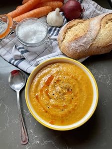 Super Simple Roasted Vegetable Soup with Leftovers