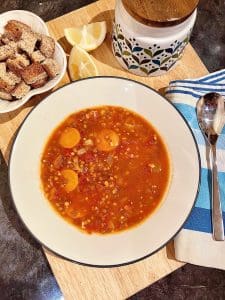 Moroccan style lentil soup (Vegan)