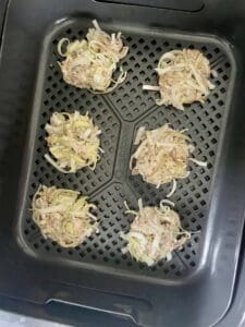 vegan leek and caramelised onion latkes