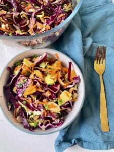 Vegan Rainbow Coleslaw with Orange
