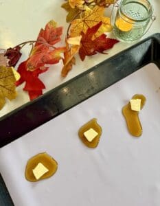 upside down autumn fruit tarts