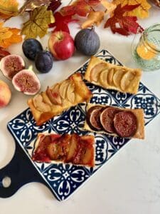 upside down autumn fruit tarts