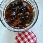plum conserve in jar